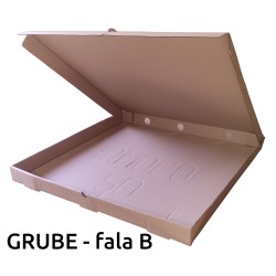 Kartony do pizzy 50 x 50 szare proste pudełka do wysyłki ecommerce
